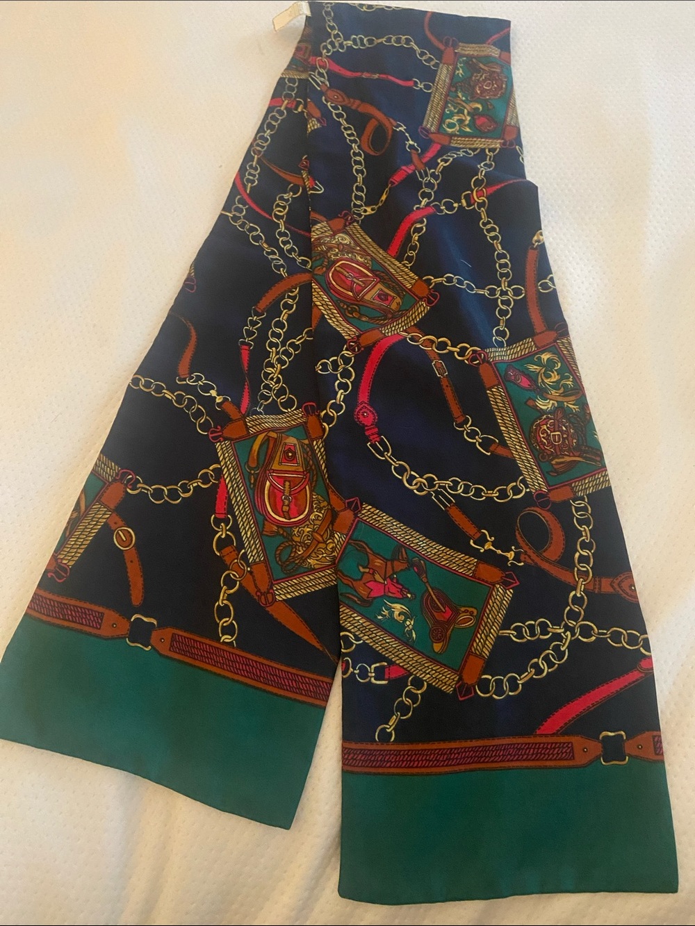 Vintage 2010’s Hermes inspired equestrian scarf